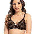 Sushme Heavily Padded Push-Up Bra - Soft Polyamide Fabric - Seamless, Wireless, 3/4th Coverage, Multiway Straps - Printed Bra (Sushme-1503)
