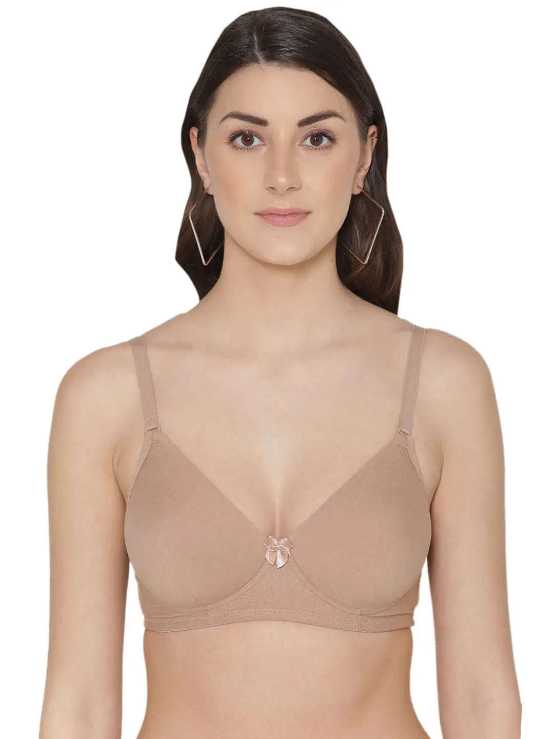 Sushme Lightly Padded Cotton Lycra Bra (Plus Size) - Wirefee, Full Coverage, Multiway Straps Seamless Bra (Sushme-LW-313-FWN)