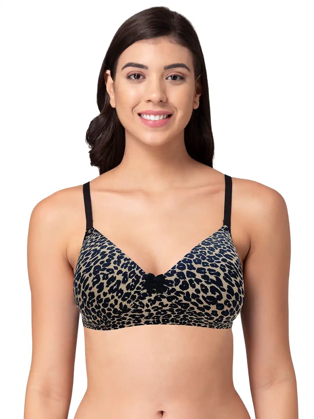 Sushme Backless Transparent Back Bra - Lightly Padded - Soft Polyamide Fabric - Seamless, Full Coverage, Multiway Straps - T-Shirt Bra (Sushme 19943-PRINTED)