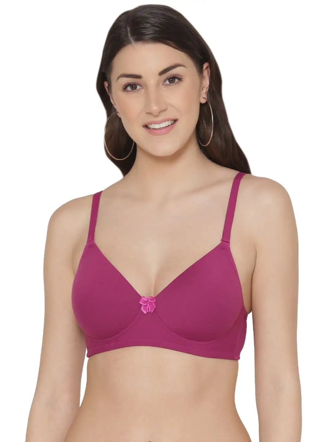Sushme Lightly Padded Cotton Lycra Bra (Plus Size) - Wirefee, Full Coverage, Multiway Straps Seamless Bra (Sushme-LW-313-WIN)