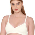 Sushme Lightly Padded Super Soft Bra - Cotton Rich - Full Coverage, Multiway Straps, Wireless, Seamless- T-Shirt Bra (Sushme 611-OFFW)