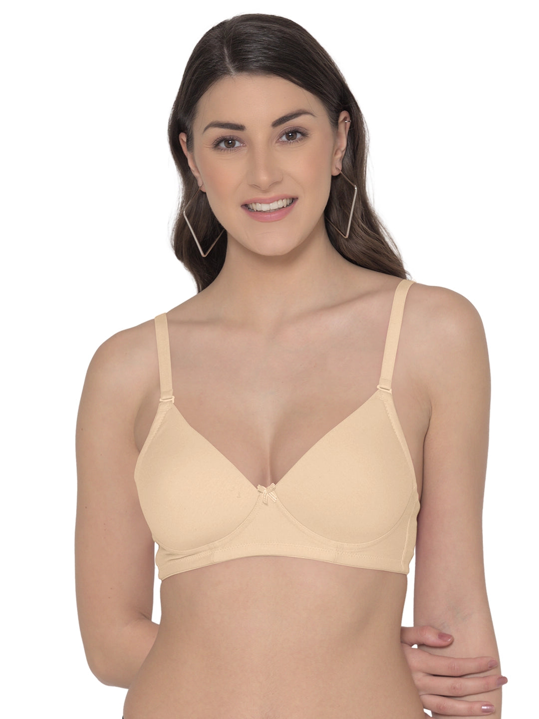 Sushme Lightly Padded Cotton Lycra Bra (Plus Size) - Wirefee, Full Coverage, Multiway Straps Seamless Bra (Sushme-LW-313-BG)