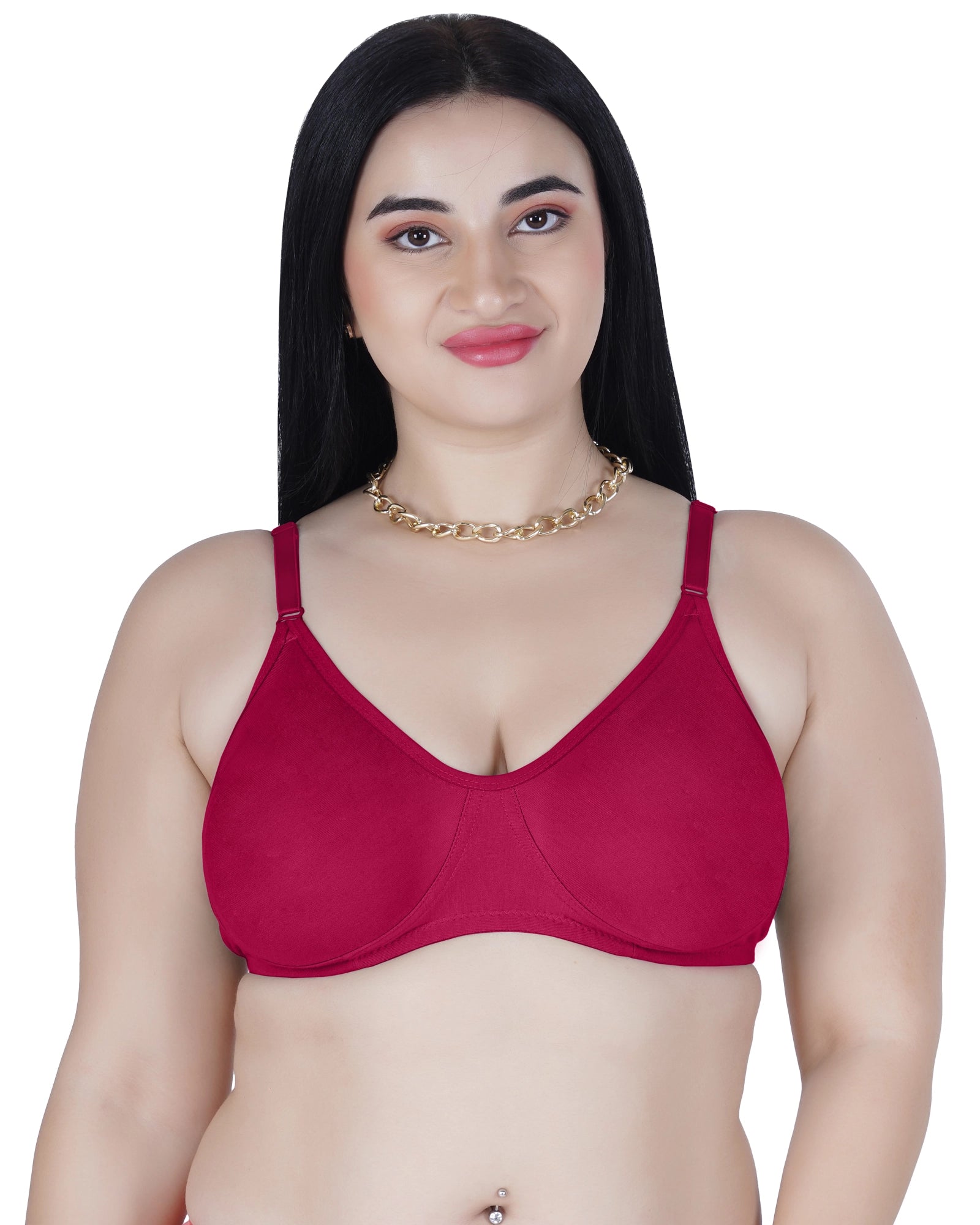 Sushme Lite Women's Non-Padded T-Shirt Bra | Full Coverage | Seamless Cotton Fabric | Wire-Free Comfort | Adjustable Straps | Everyday Wear | Casual Style (Sushme-N 51)