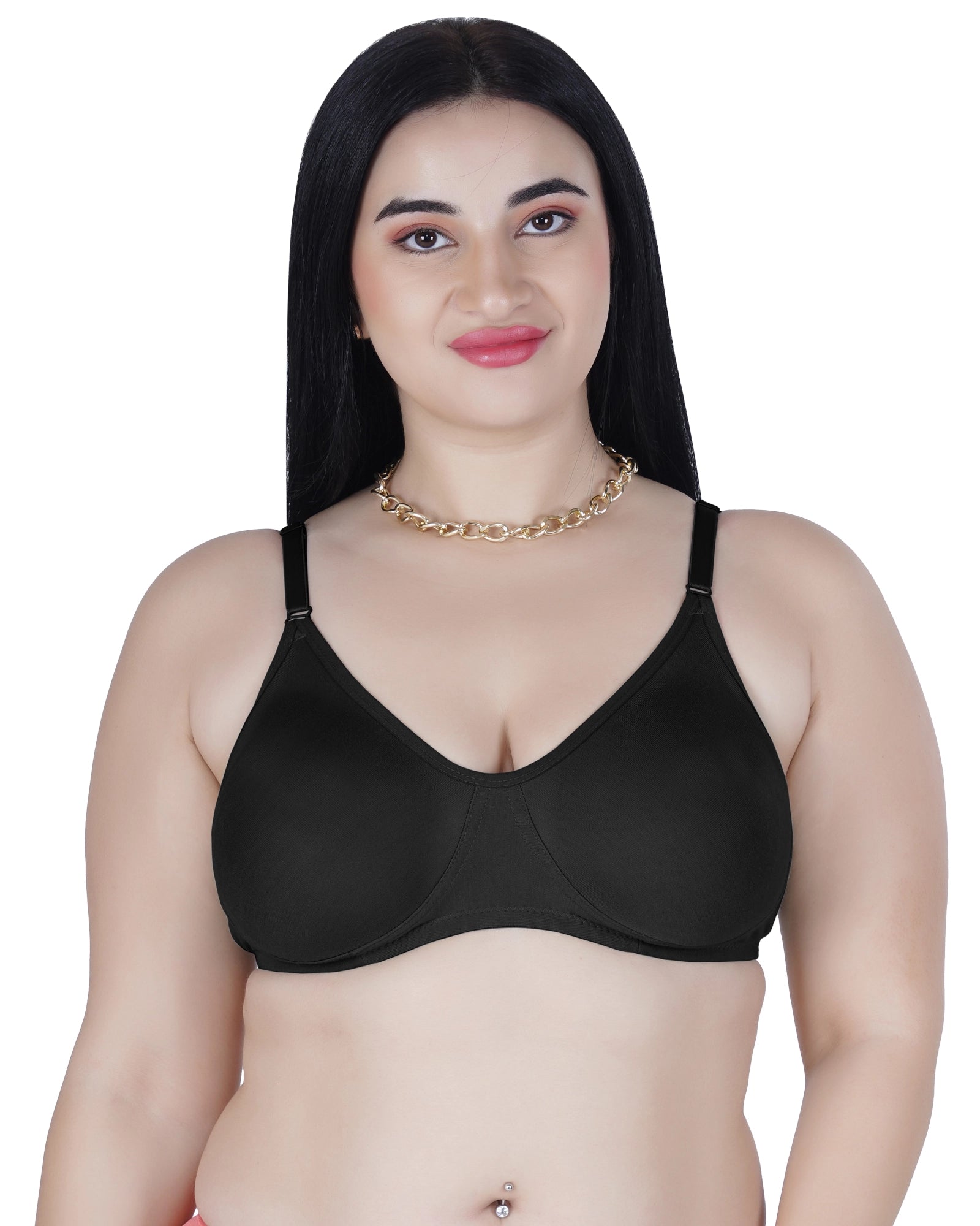 Sushme Lite Women's Non-Padded T-Shirt Bra | Full Coverage | Seamless Cotton Fabric | Wire-Free Comfort | Adjustable Straps | Everyday Wear | Casual Style (Sushme-N 51)