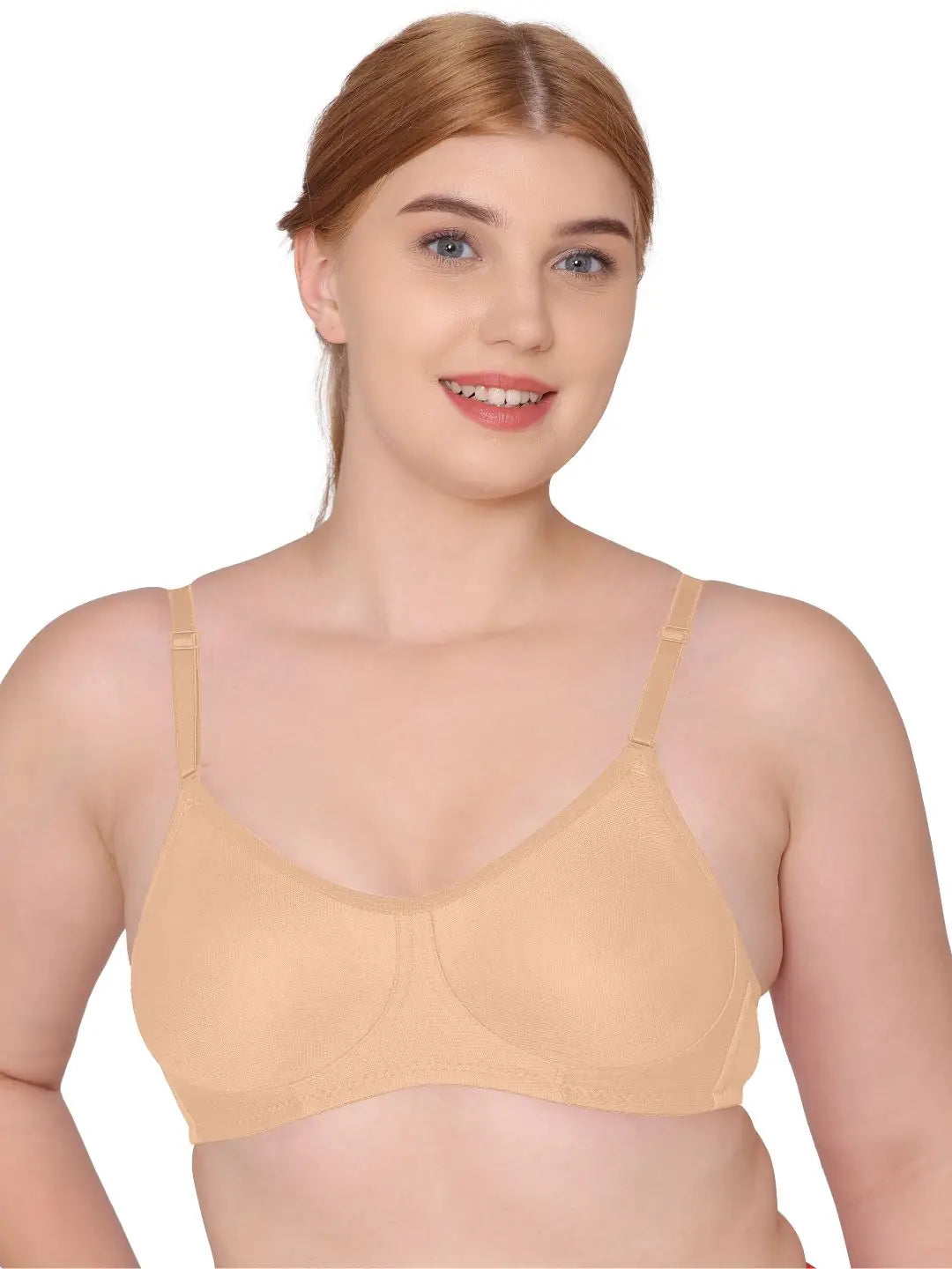 Sushme Non Padded Everyday Bra - Cotton Rich - Full Coverage, Wireless, Seamless, Multiway Straps - T-Shirt Bra (Sushme 83-SK)