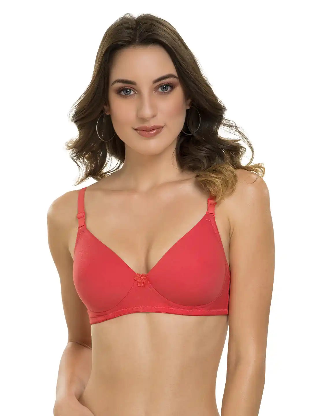 Sushme Lightly Padded Bra - Cotton Rich - Seamless, Full Coverage, Multiway Straps, Wirefree Everyday T-Shirt Bra (Sushme-1570-CRL)