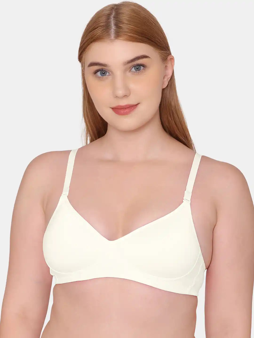 Sushme Beginners Sports Bra - Non Padded - Racer Back - Broad Strap - Full Coverage - Wirefree, Seamless T-Shirt Bra (Sushme 1301-OFFW)