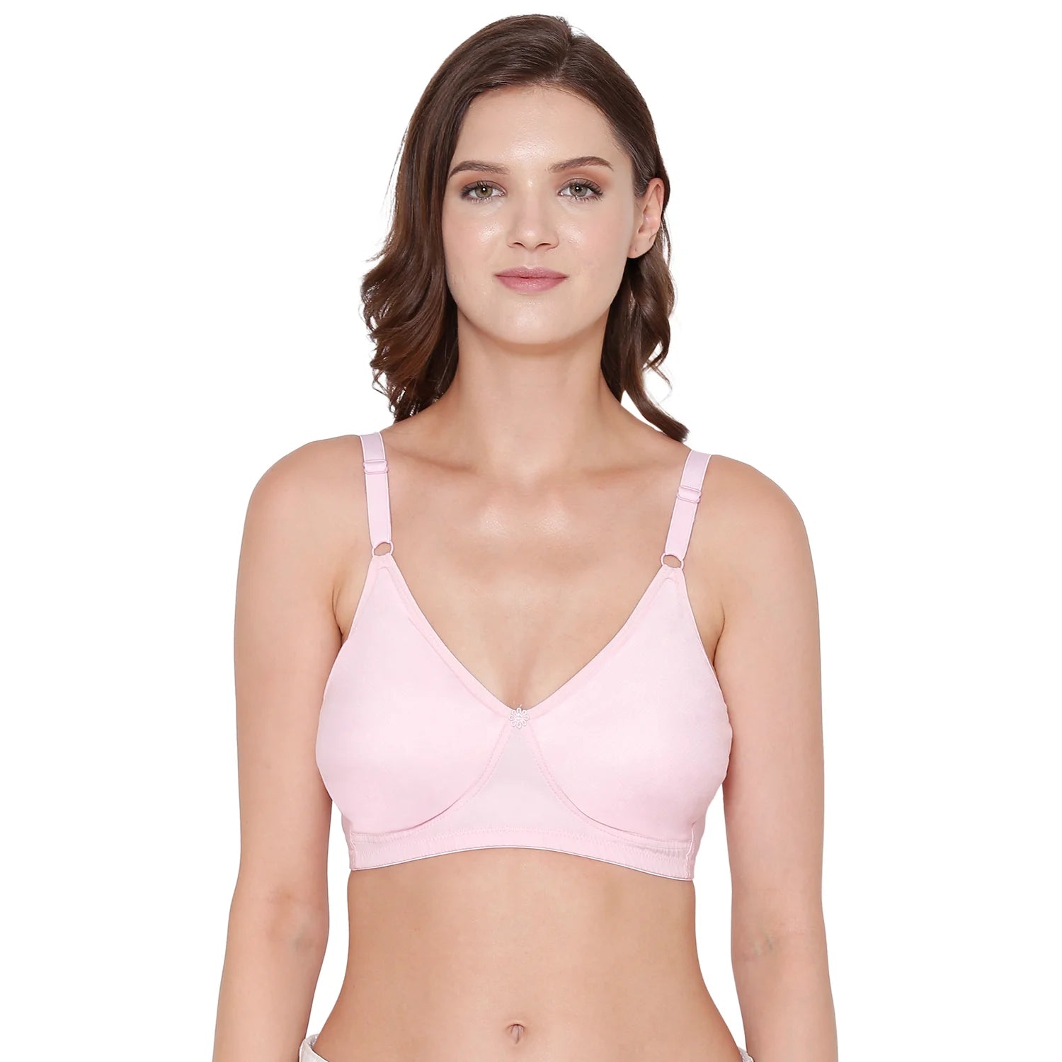 Sushme Minimiser Bra - Everyday Fit - Non Padded - Cotton Rich - Full Coverage - Wirefree - Adjustable Regular Straps - Seamed Bra (Sushme SS-03-PK)
