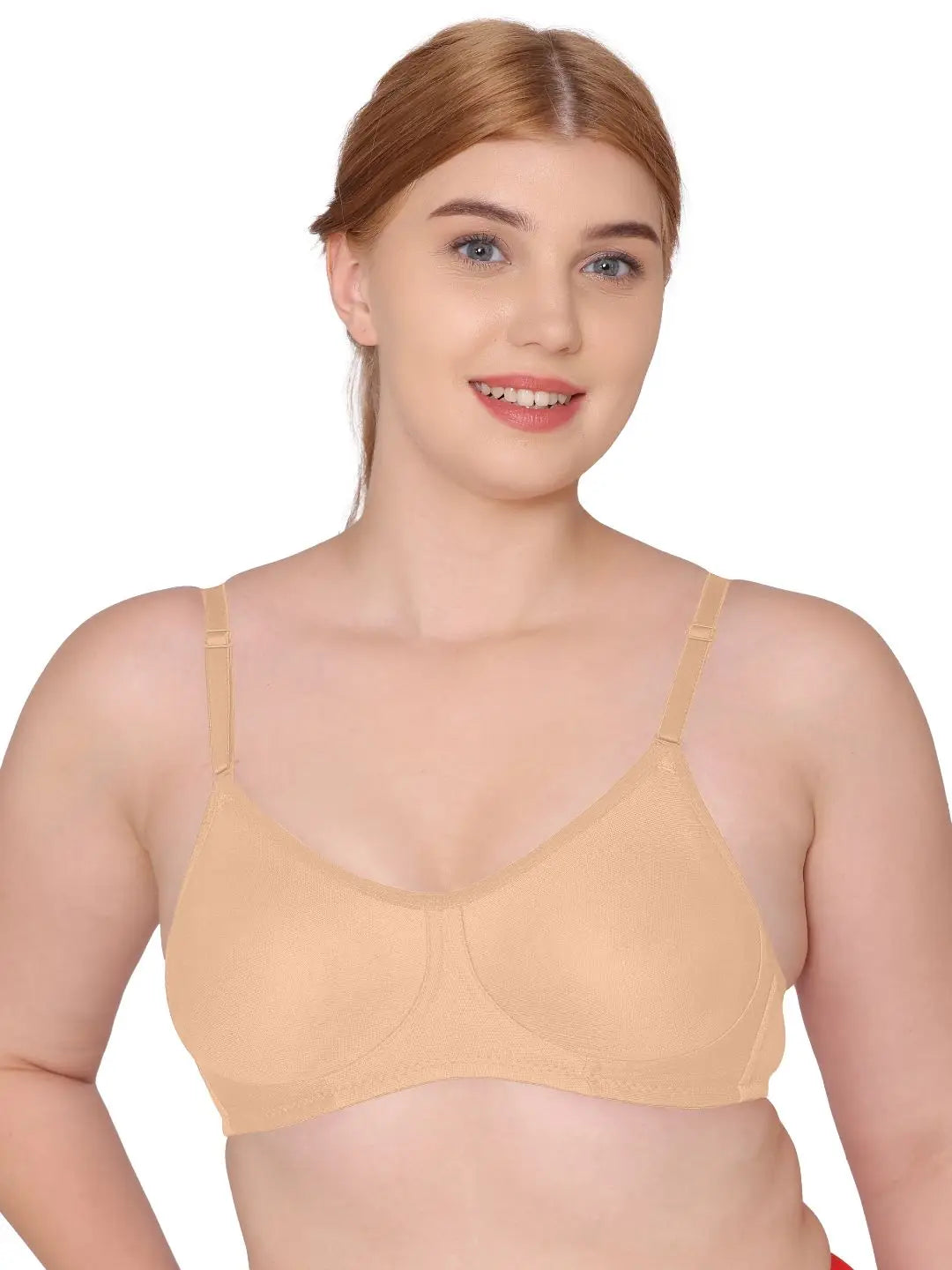 Sushme Non Padded Bra - Cotton Rich - Full Coverage, Wireless, Seamless, Multiway Straps - T-Shirt Bra (Sushme 91-SK)