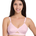 Sushme Centre-Fit 100% Cotton - Minimiser - Non-Padded, Full Coverage, Wireless Seamed Bra(Sushme CLY-PK)