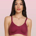 Sushme Invisi-Soft Easy-Fit Seamless Bonded T-Shirt Bra | Full Coverage | Elastic-Free Comfort | Wire-Free | Elastic-Free Side Wings | B. C. D Cup Sizes(Sushme IS 352-MG)