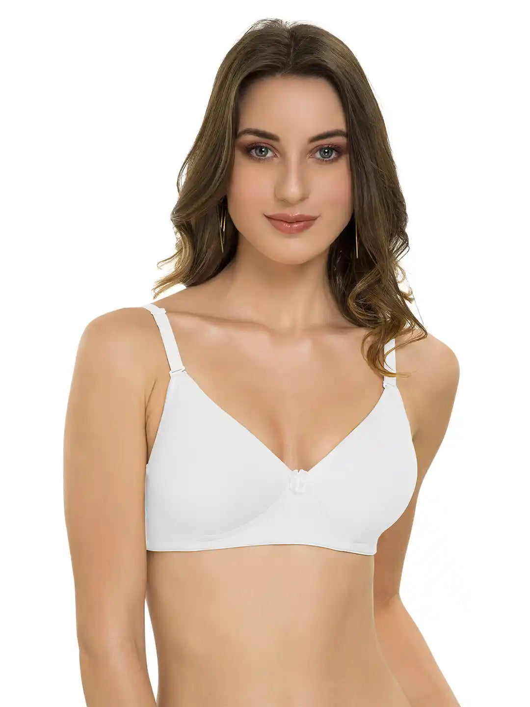 Sushme Lightly Padded Bra - Cotton Rich - Seamless, Full Coverage, Multiway Straps, Wirefree Everyday T-Shirt Bra (Sushme-1570-OFFW)