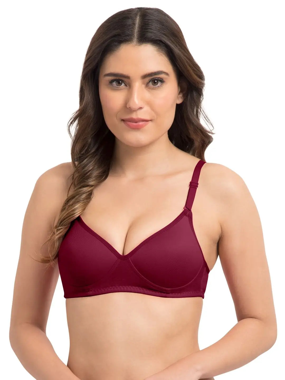 Sushme Super Soft Medium Padded Bra - Cotton Rich - Full Coverage - Wirefree - Multiway Straps - Seamless T-shirt Bra (Sushme 5413-MG)