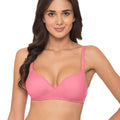 Sushme Heavily Padded Push-Up Bra - Cotton Rich - Balconette - 3/4th Coverage, Seamless, Wireless, Multiway Straps - T-Shirt Bra (Sushme 15-BPK)