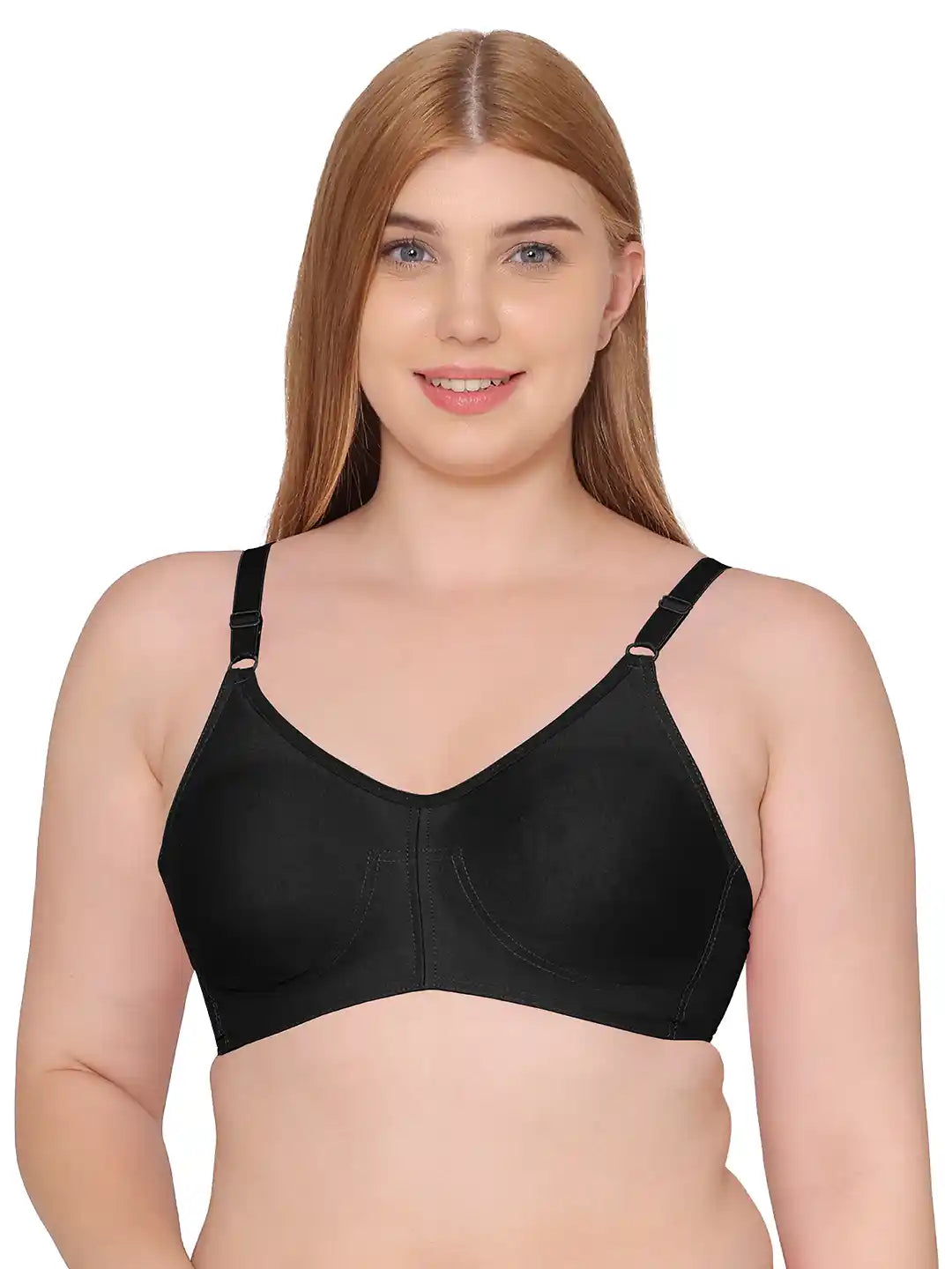 Sushme Full Figure Bra - Minimiser - Non-Padded - Cotton Rich - Full Coverage - Wirefree - Adjustable Regular Straps - Seamless T-Shirt Bra (SUNSHME-SS-25)
