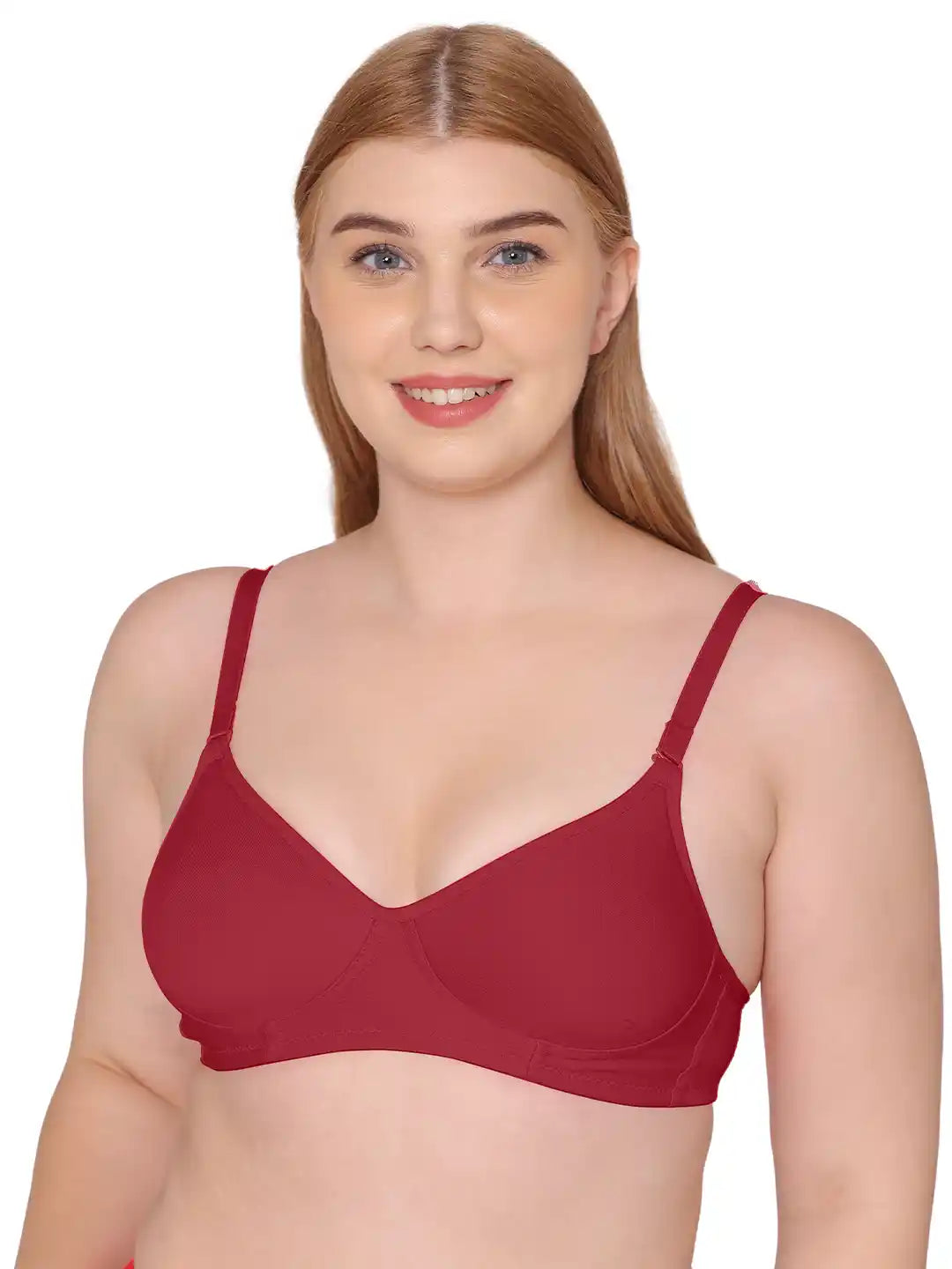 Sushme Super Soft Medium Padded Bra - Cotton Rich Fabric - Full Coverage, Multiway Straps, Wirefree, Seamless T-Shirt Bra (Sushme 5555-WIN)