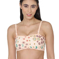 Sushme Minimiser Non Padded - 100% Cotton - U-Shaped Back - Full Coverage, Wirefree, Seamless T-Shirt Bra (Sushme TUBE BRA 279129-PRINTED)