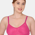 Sushme Non Padded Single Hook Bra - Cotton Rich Fabric - Full Coverage, Multiway Straps, Wirefree, Seamless T-Shirt Bra (Sushme-285-DPK)
