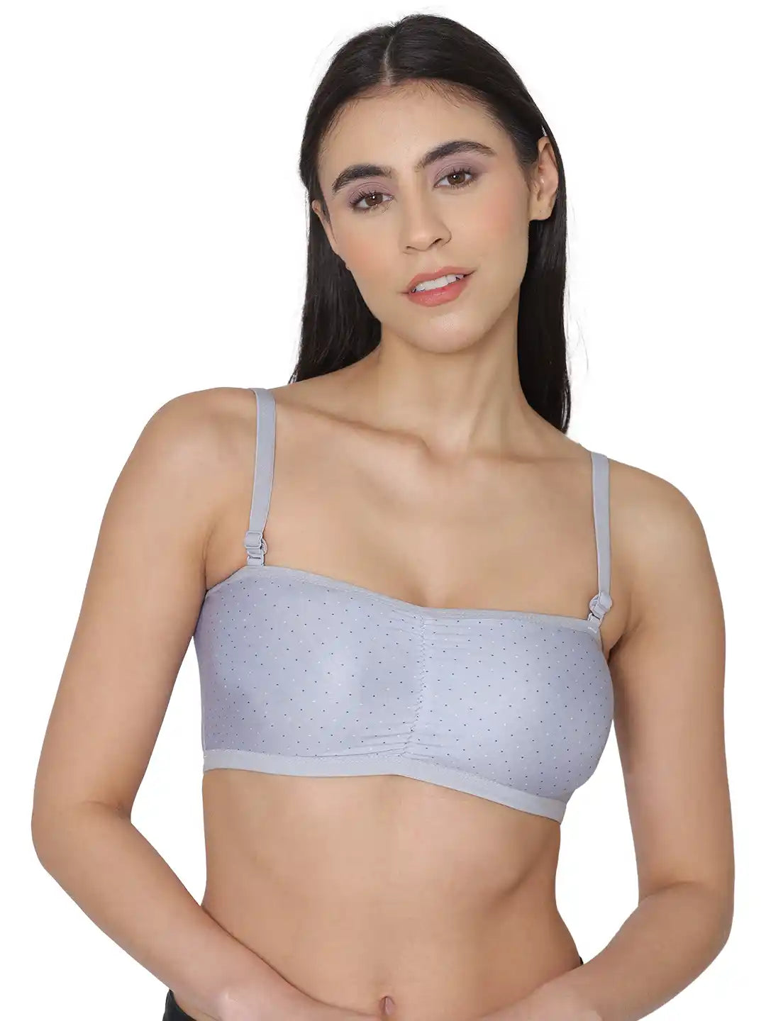 Sushme Minimiser Non Padded - 100% Cotton - U-Shaped Back - Full Coverage, Wirefree, Seamless T-Shirt Bra (Sushme TUBE BRA 279135-PRINTED)