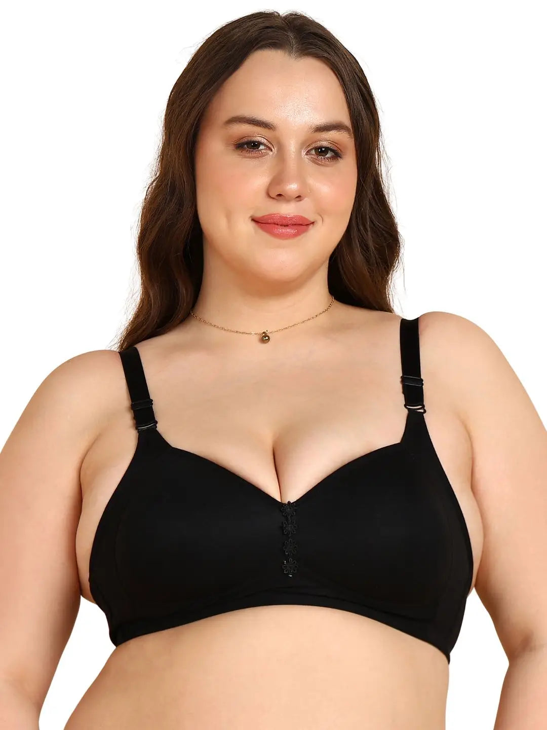 Sushme Lightly Padded Everyday Minimiser Bra | Full Coverage | Wire-Free Support | Adjustable Straps | Hook & Eye Closure | Plus Size Fit (Sushme F-1111)