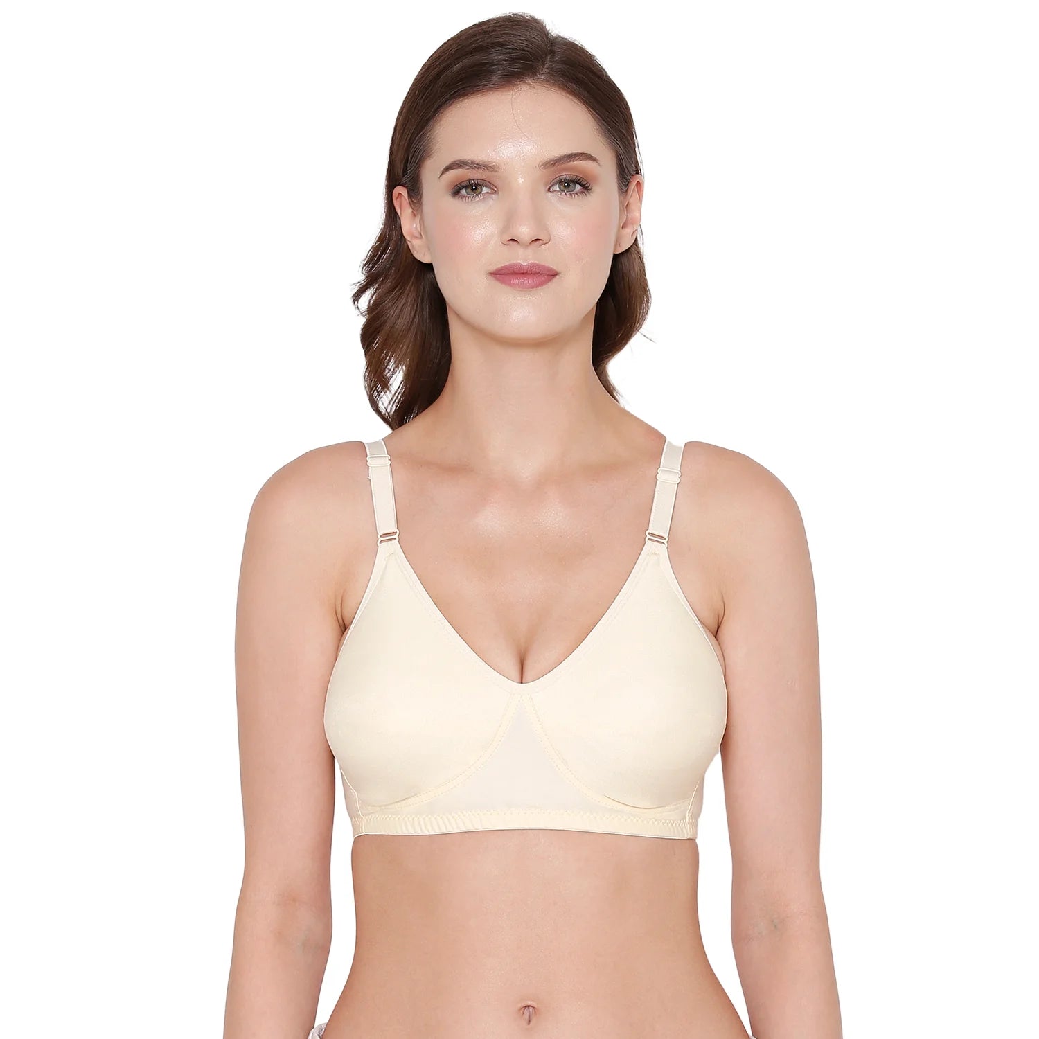Sushme Minimiser Bra - Everyday Fit - Non Padded - Cotton Rich - Full Coverage - Wirefree - Adjustable Regular Straps - Seamed Bra (Sushme SS-03-SK)
