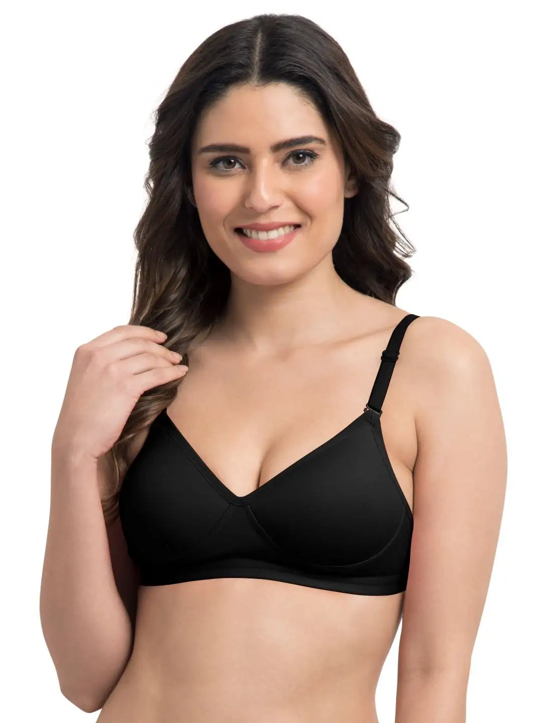 Sushme Demi Cup Bra - Medium Padded - Strapless Bra - Wirefree, Seamless T-Shirt Bra (Sushme-1313)