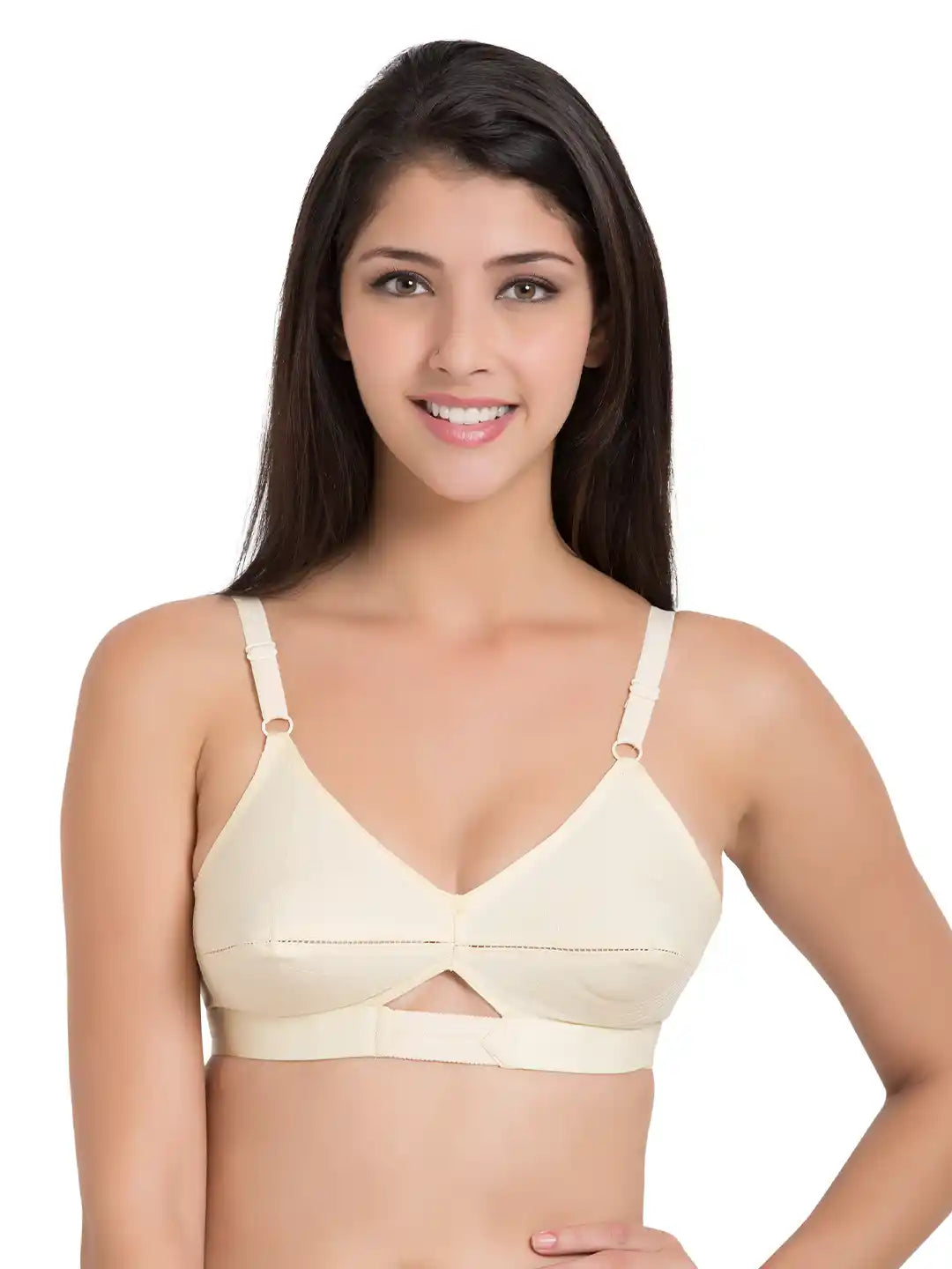 Sushme Centre-Fit 100% Cotton - Minimiser - Non-Padded, Full Coverage, Wireless Seamed Bra(Sushme CLY-SK)