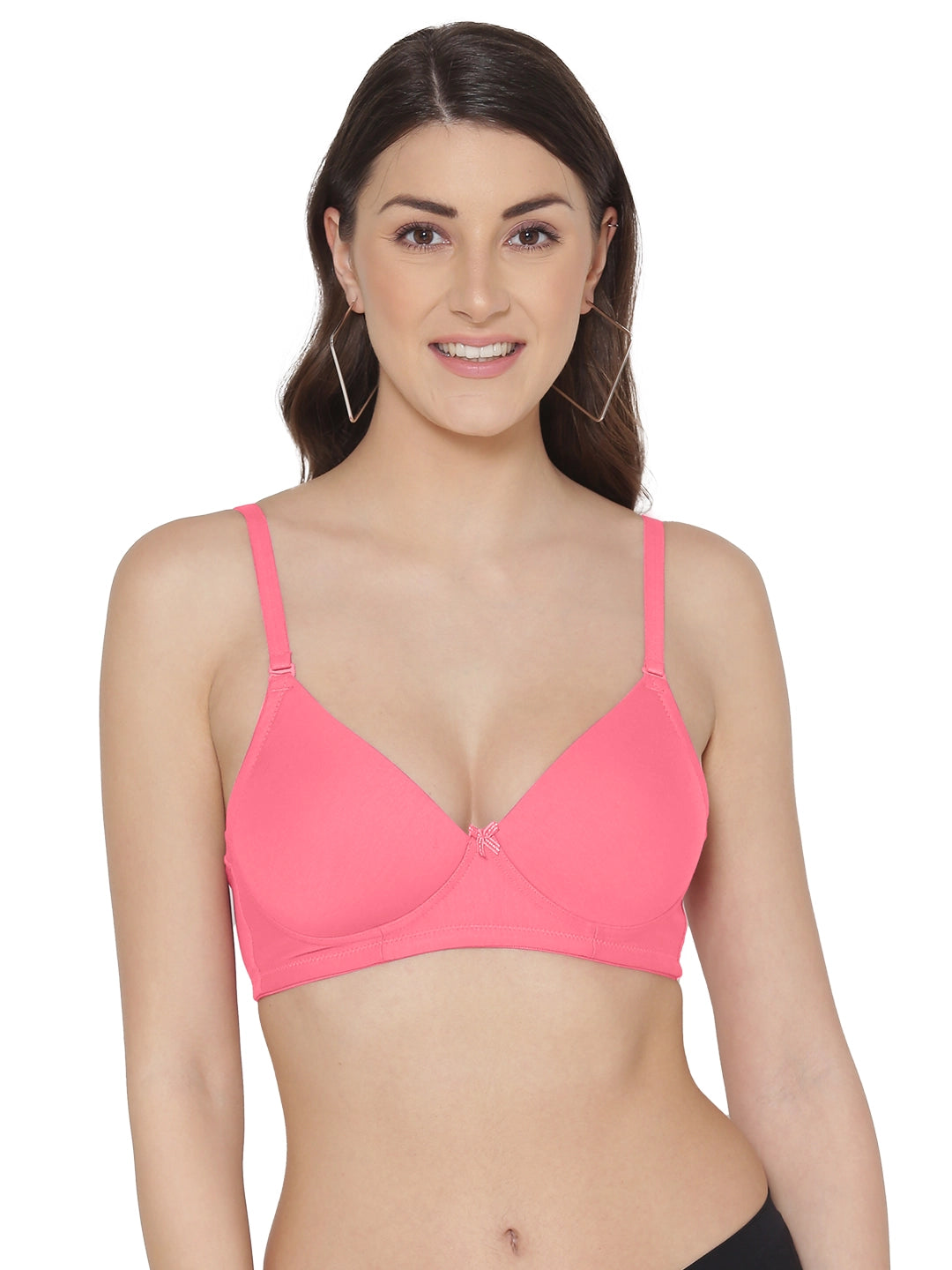 Sushme Lightly Padded Cotton Lycra Bra (Plus Size) - Wirefee, Full Coverage, Multiway Straps Seamless Bra (Sushme-LW-313-CRL)