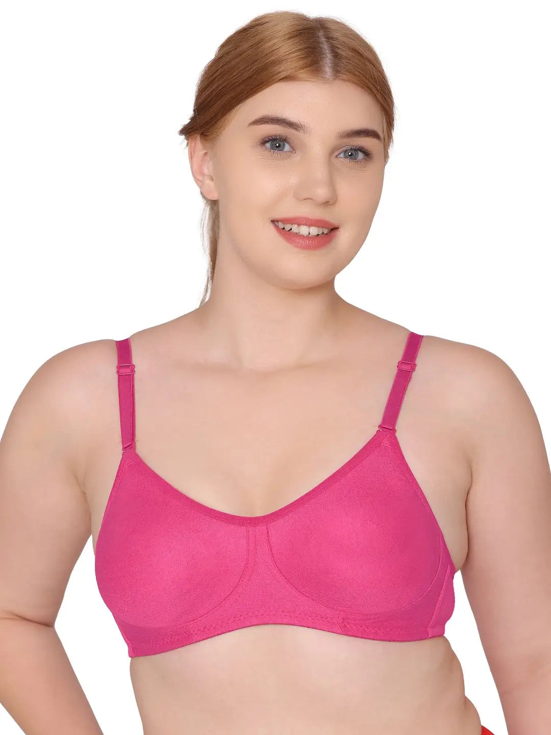Sushme Non Padded Bra - Cotton Rich - Full Coverage, Wireless, Seamless, Multiway Straps - T-Shirt Bra (Sushme 91-DPK)