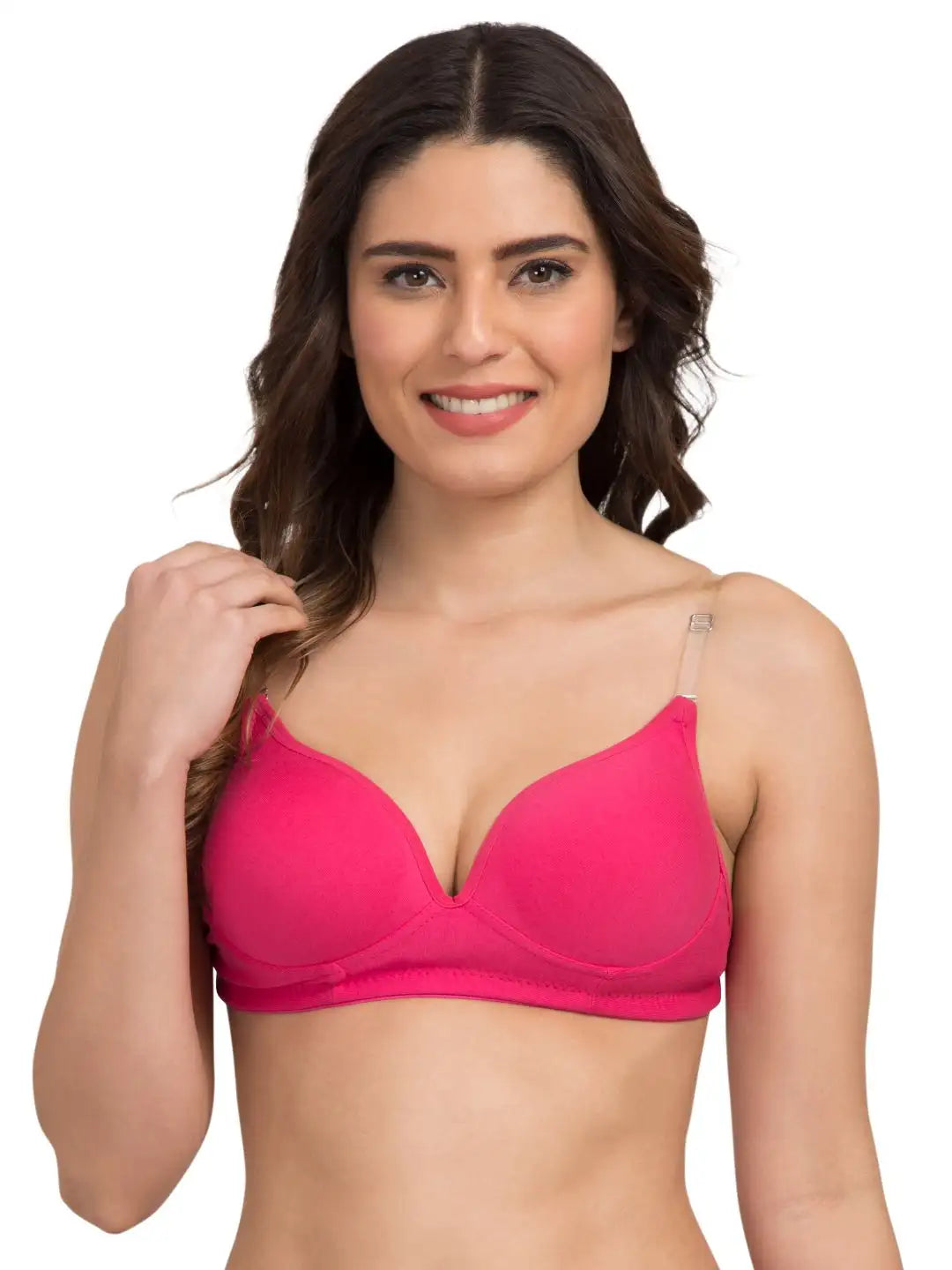 Sushme Heavily Padded Super Push-Up Bra - Balconette - Polyamide Fabric - 3/4th Coverage, Multiway Straps, Wireless, Seamless - T-Shirt Bra (Sushme-15900)