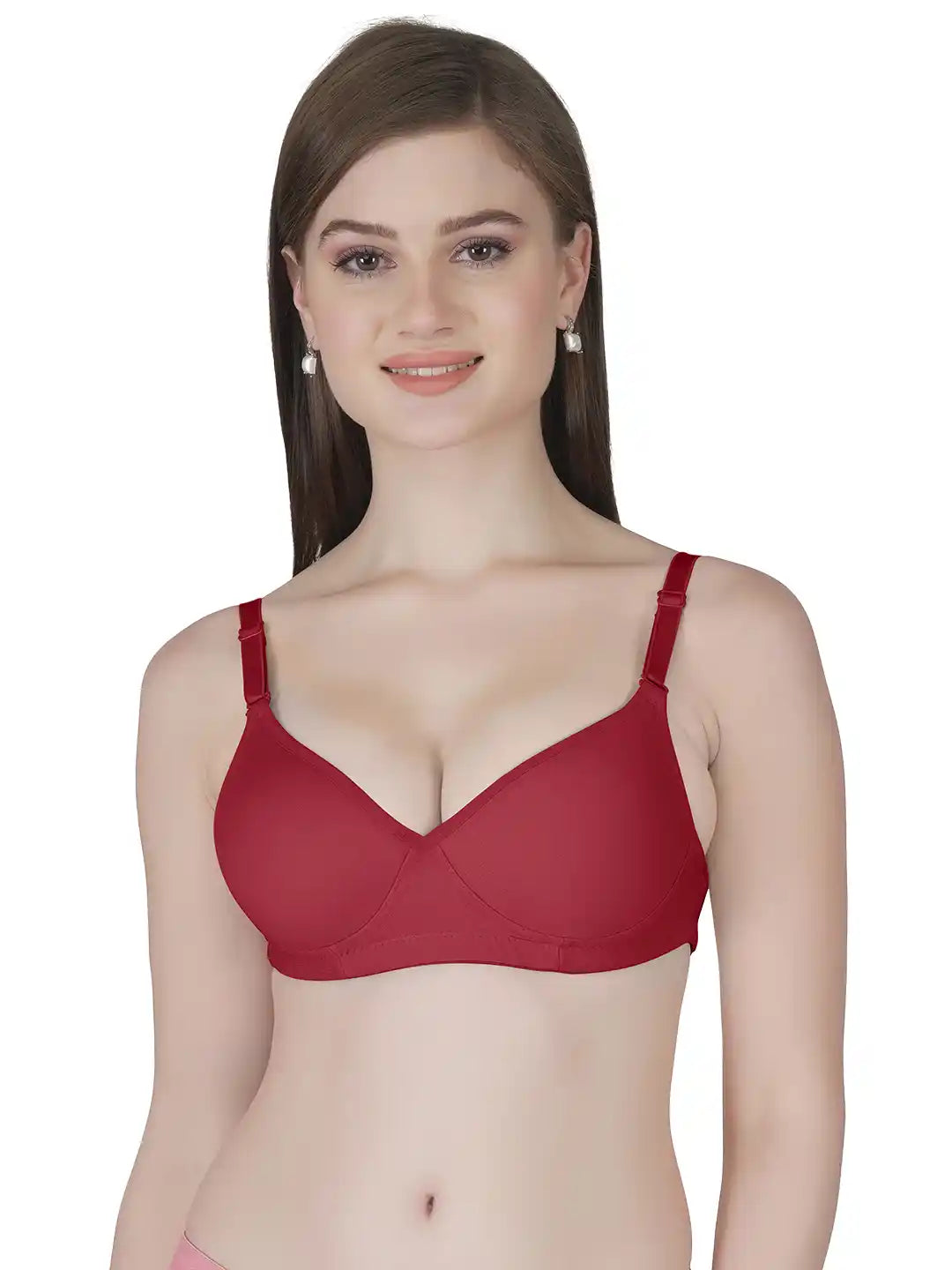 Sushme Transparent Lightly Padded Backless Bra - Cotton Rich - Seamless, Full Coverage, Multiway Straps - T-Shirt Bra (Sushme 516-WIN)