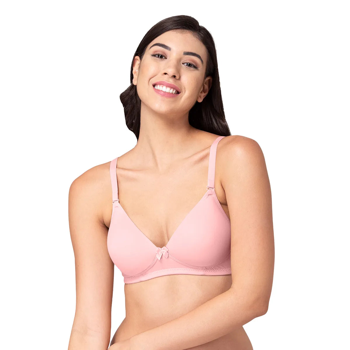 Sushme Heavily Padded Semi Push-Up Bra - Soft Polyamide Fabric - 3/4th Coverage, Wireless, Multiway Straps, Seamless - Everyday T-Shirt Bra (Sushme-199-PK)