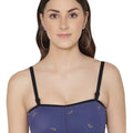 Sushme Minimiser Non Padded - 100% Cotton - U-Shaped Back - Full Coverage, Wirefree, Seamless T-Shirt Bra (Sushme TUBE BRA 279114-PRINTED)