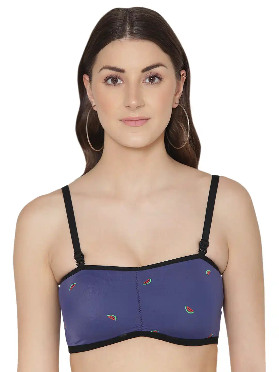 Sushme Minimiser Non Padded - 100% Cotton - U-Shaped Back - Full Coverage, Wirefree, Seamless T-Shirt Bra (Sushme TUBE BRA 279114-PRINTED)