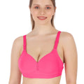 Sushme Minimiser Medium Padded Cotton Lycra Bra (Plus Size) - Triple Hook - Full Coverage - Wirefree - Seamless T-Shirt Bra (Sushme-LW-320-RASPY)