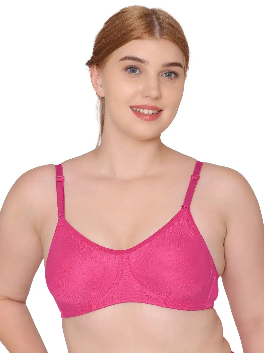 Sushme Side Shaper with Hidden Concealer Non-Padded Bra - Cotton Rich - Seamless, Full Coverage, Multiway Straps - T-Shirt Bra (Sushme 385)