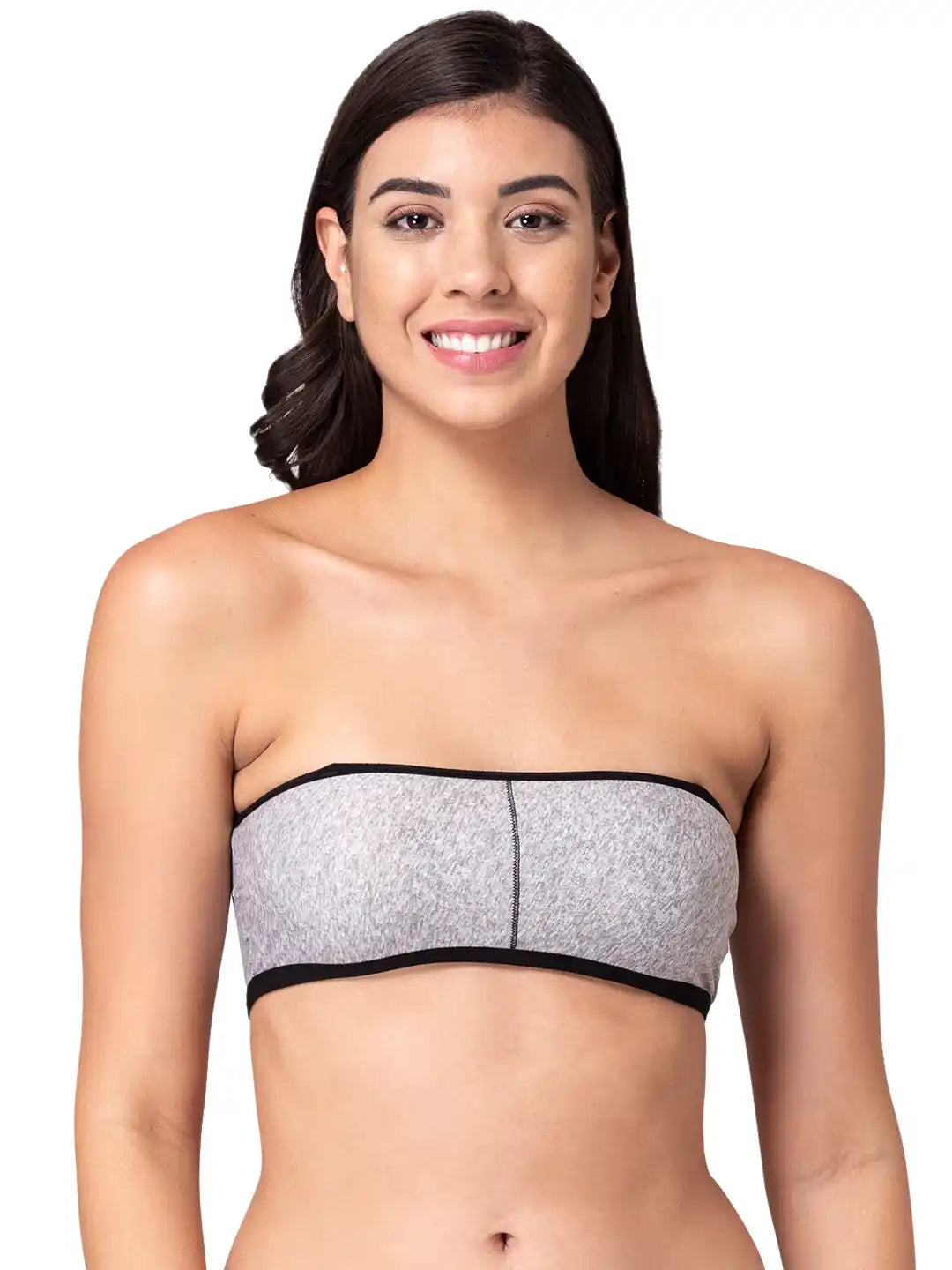 Sushme Minimiser Non Padded - 100% Cotton - U-Shaped Back - Full Coverage, Wirefree, Seamless T-Shirt Bra (Sushme TUBE BRA 279112-PRINTED)