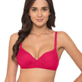 Sushme Heavily Padded Push-Up Bra - Cotton Rich - Balconette - 3/4th Coverage, Seamless, Wireless, Multiway Straps - T-Shirt Bra (Sushme 15-DPK)