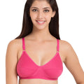 Sushme 100% Cotton Minimizer Bra - Non-Padded - Full Coverage - Regular Straps, Wireless - Seamed Bra (Sushme 35-DPK)