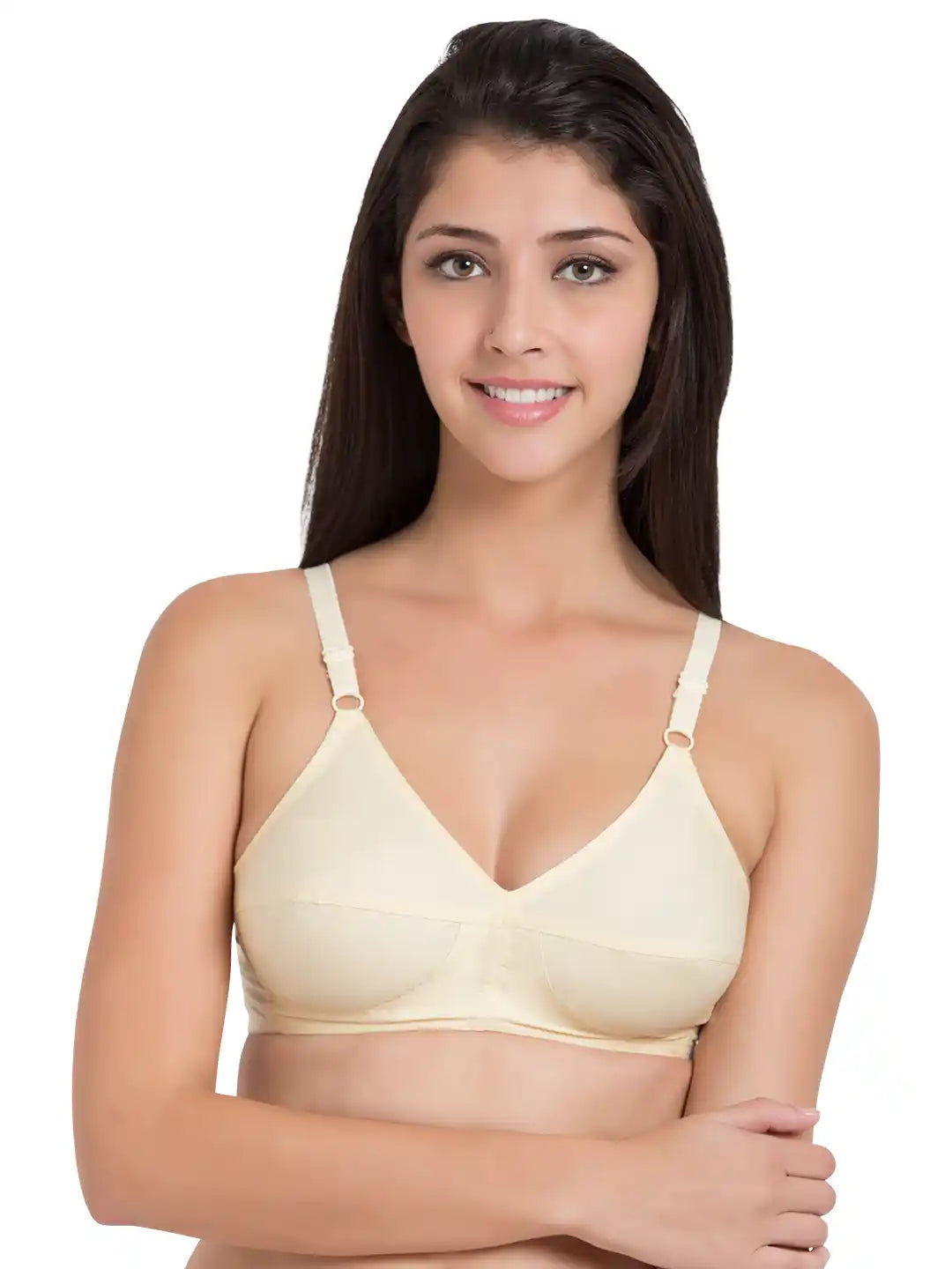 Sushme U Shaped Back - 100% Cotton Full Figure Bra - Minimizer - Non Padded - Full Coverage Wirefree Seamed Bra(Sushme LYCRA-SK)