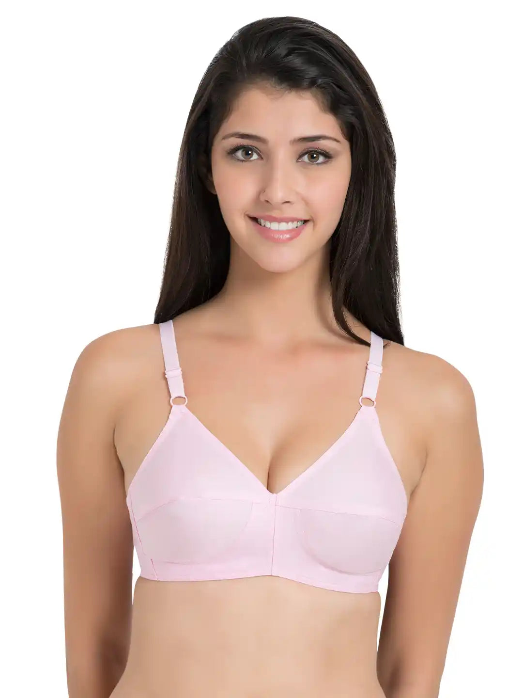 Sushme U Shaped Back - 100% Cotton Full Figure Bra - Minimizer - Non Padded - Full Coverage Wirefree Seamed Bra(Sushme LYCRA-PK)