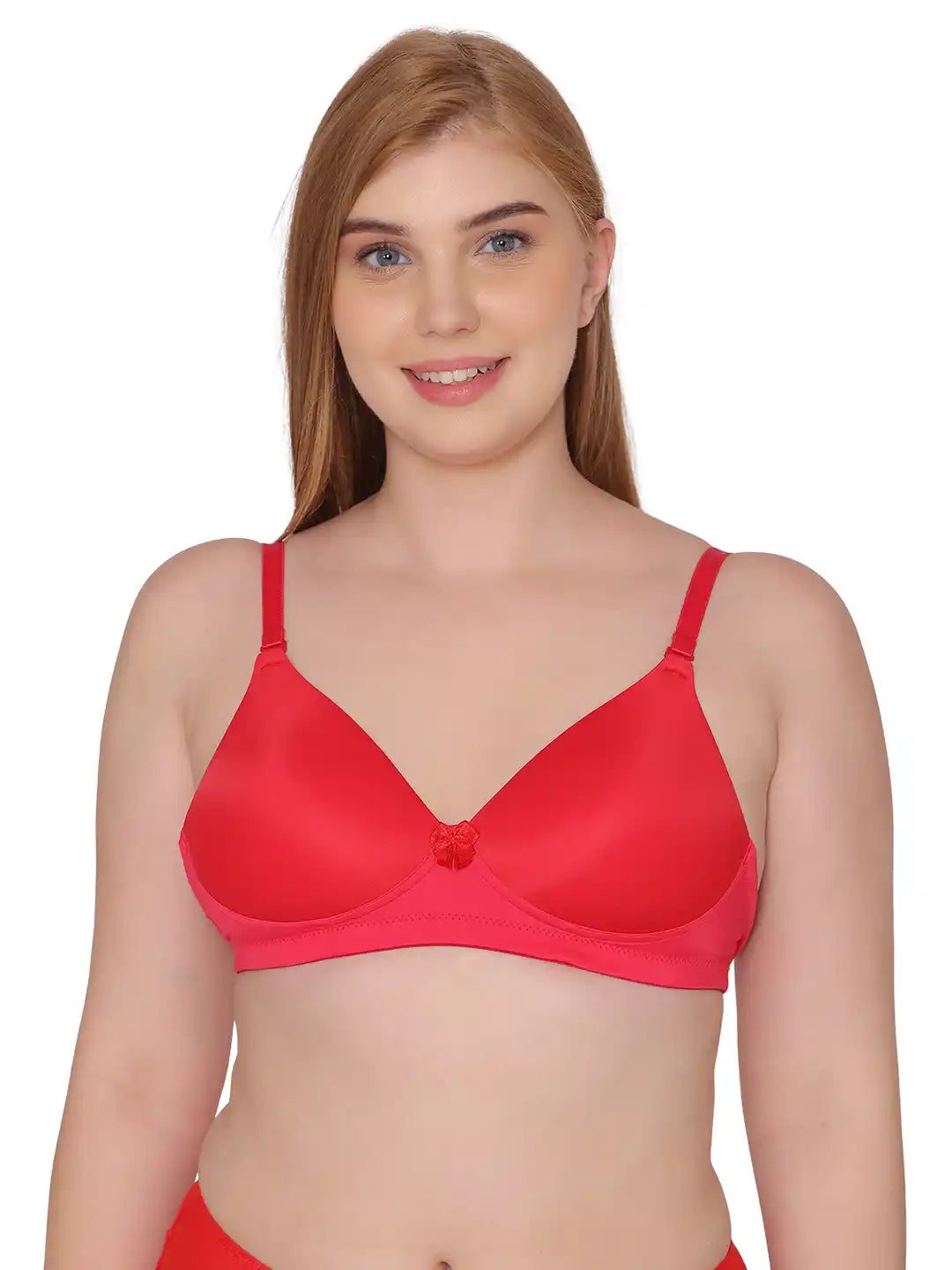Sushme Heavily Padded Tiger Print Pushup Bra - Cotton Rich - 3/4th Coverage, Wireless, Multiway Straps, Seamless - T-Shirt Bra (Sushme 195-RD)