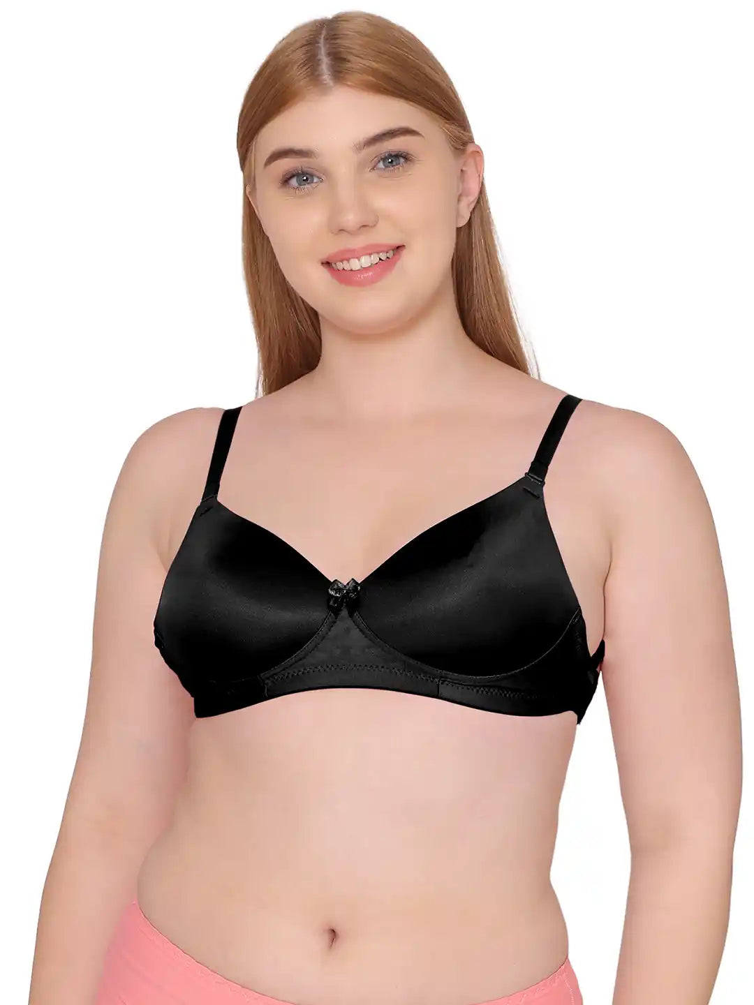 Sushme Heavily Padded Tiger Print Pushup Bra - Cotton Rich - 3/4th Coverage, Wireless, Multiway Straps, Seamless - T-Shirt Bra (Sushme 195-BLK)