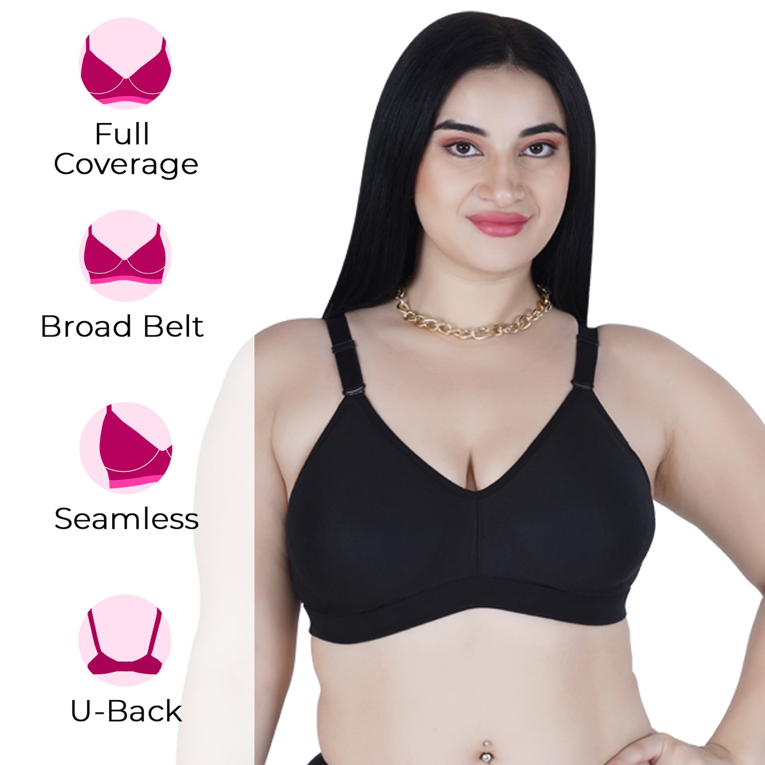 Sushmes Cotto Lift Non Wired, Non Padded Dual Layered Everyday Bra (Sushme-SC-92)