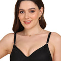 Sushme Lightly Padded Stripe-Print Full Coverage Bra | Non-Wired | Everyday Comfort | Regular Back (Sushme 5415)