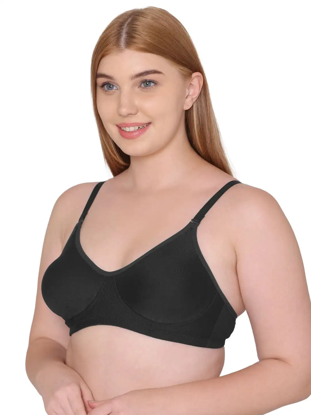 Sushme Side Shaper with Hidden Concealer Non-Padded Bra - Cotton Rich - Seamless, Full Coverage, Multiway Straps - T-Shirt Bra (Sushme 385)