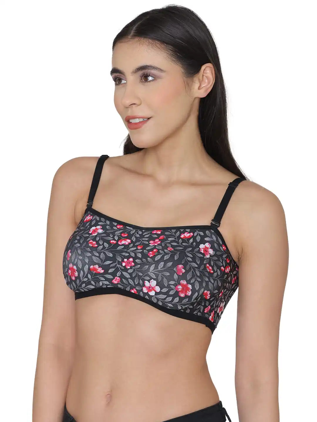 Sushme Minimiser Non Padded - 100% Cotton - U-Shaped Back - Full Coverage, Wirefree, Seamless T-Shirt Bra (Sushme TUBE BRA 279134-PRINTED)