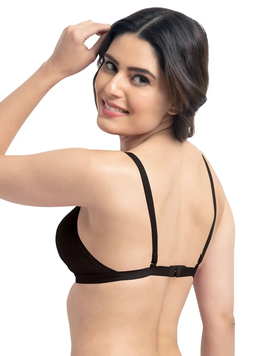 Sushme Demi Cup Bra - Medium Padded - Strapless Bra - Wirefree, Seamless T-Shirt Bra (Sushme-1313)