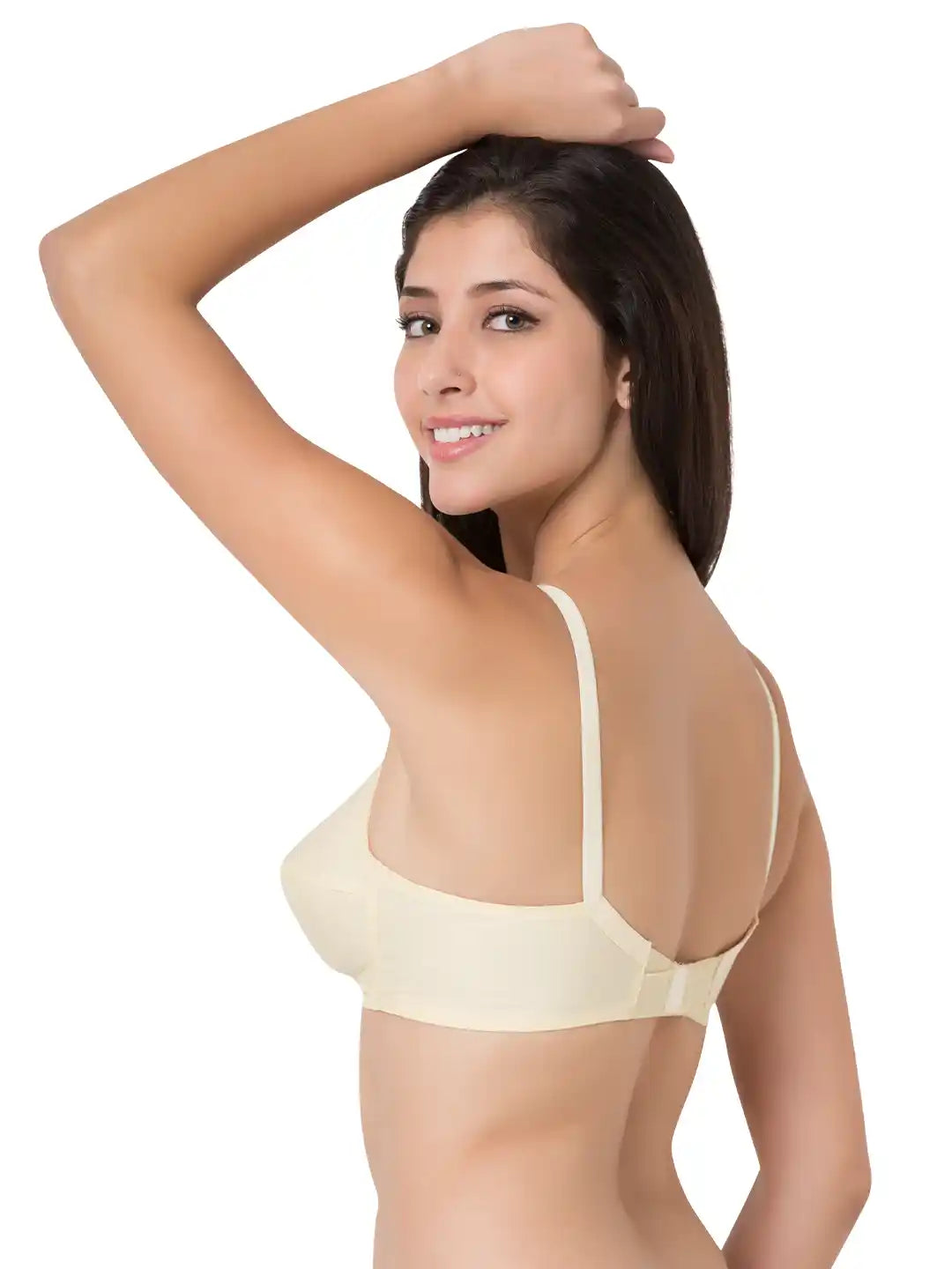 Sushme U Shaped Back - 100% Cotton Full Figure Bra - Minimizer - Non Padded - Full Coverage Wirefree Seamed Bra(Sushme LYCRA-SK)