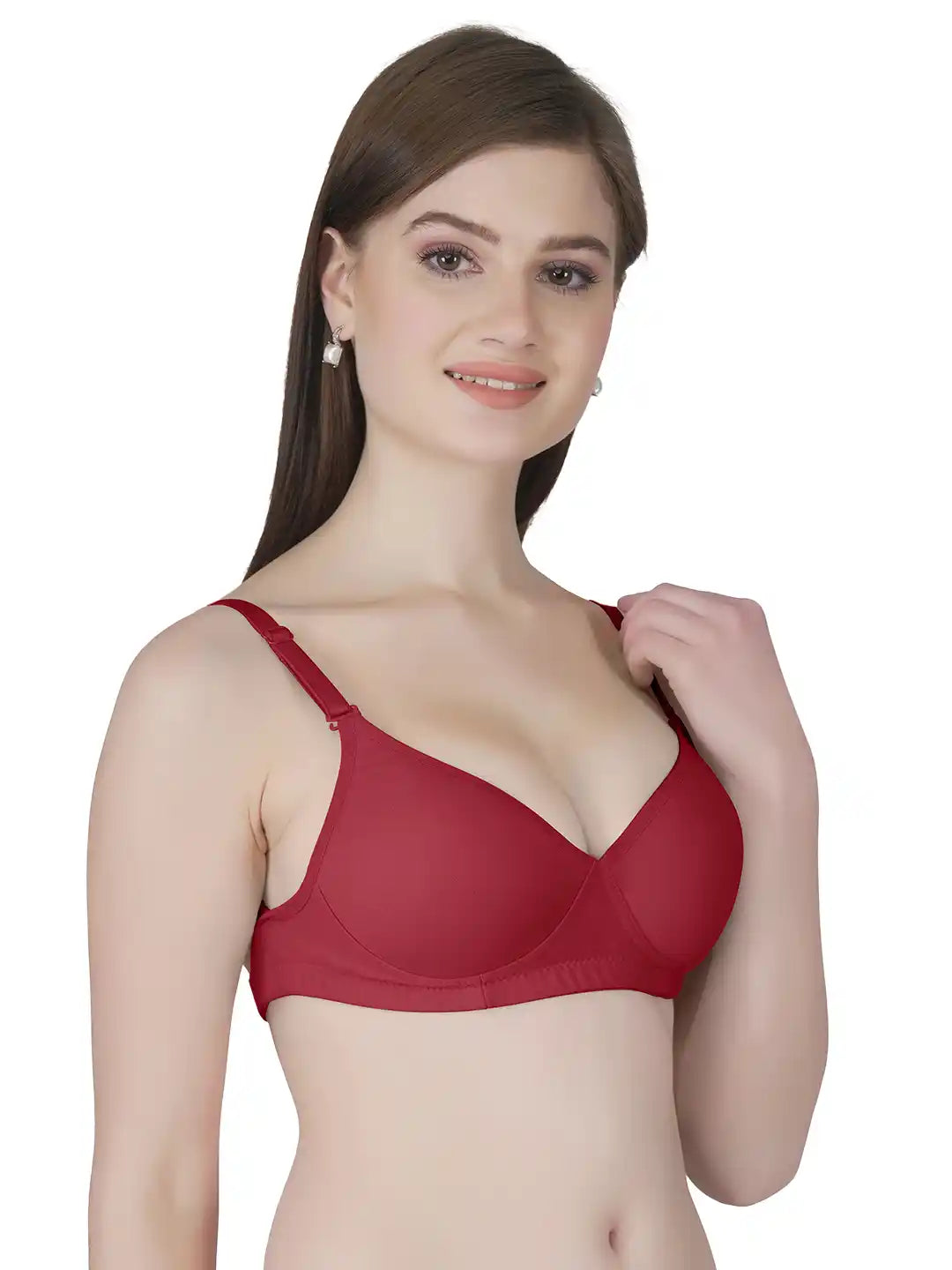 Sushme Transparent Lightly Padded Backless Bra - Cotton Rich - Seamless, Full Coverage, Multiway Straps - T-Shirt Bra (Sushme 516-WIN)
